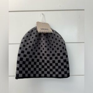Vans Black and Gray Checkered Beanie